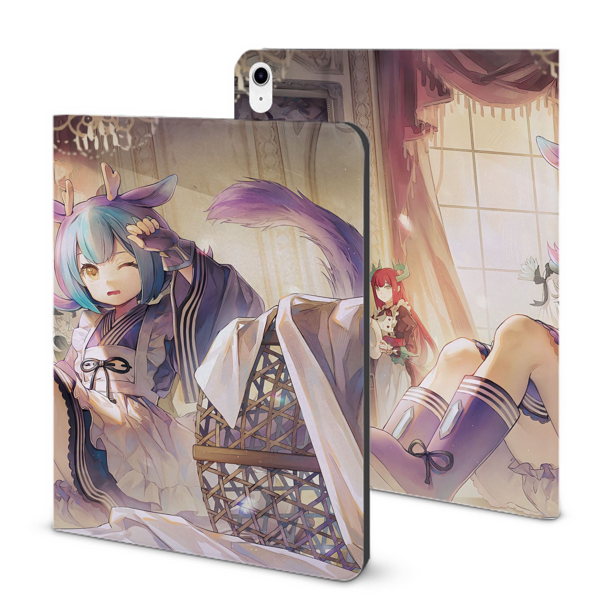 （画像用） 遊☆戯☆王 Yu-Gi-Oh! IPad ケース ブック型 PUレザー TPU 耐衝撃 軽量 薄型 ペン収納なし 全面保護 IPad 各モデル対応